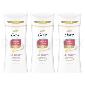 Dove Even Tone Deodorant Peach Blossom & Rice Milk 2.6oz Lot of 3 - Picture 1 of 6
