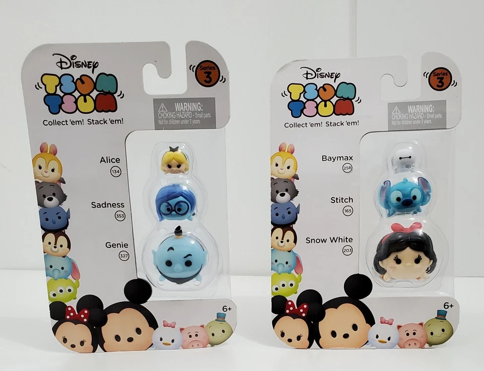 Disney Tsum Tsum Series 3 Lote de (2) Apresentando Gênio e Branca de Neve [NOVO LACRADO]  - Imagem 1 de 4