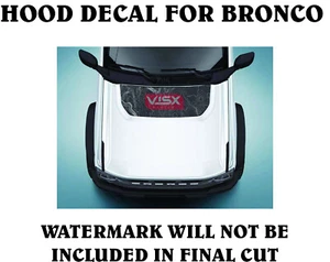 Topographic Hood Decal for 2021-2022 Ford Bronco Cut Out Vinyl Decal Graphic - Picture 1 of 1