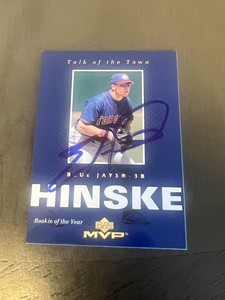 Eric Hinske Signed Autographed 2003 Upper MVP Talk Of The Town #TT15 Blue Jays