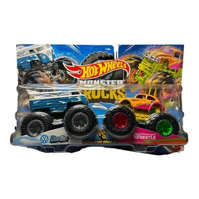 Hot Wheels - Monster Trucks Demolition Doubles DragBus vs VW Beetle - Image 1 of 2