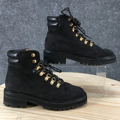 And Other Stories Boots Womens 7 Casual Ankle Combat Comfort Black Leather - Image 1 of 4