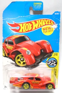 2017 HOT WHEELS SPEED GRAPHICS VOLKSWAGEN KAFER RACER MOMO RED 1:64 DIECAST CAR - Picture 1 of 4