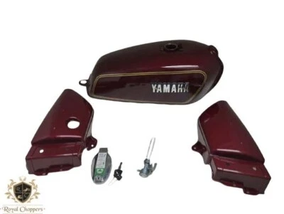 Ajuste para Yamaha Rx100 Rx125 tanque granate + tapa panel lateral grifo y emblema S2u Foto 1 de 4