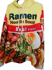 RAMEN NOODLES BEEF FLAVORED PULLOVER Kapuze LANGARM SWEATSHIRT XXL - Bild 1 von 2