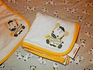 4R Neu mit Etikett Gymboree Little Zebra Jersey Strick Baby Empfang Swaddle Krippe Decke - Bild 1 von 2