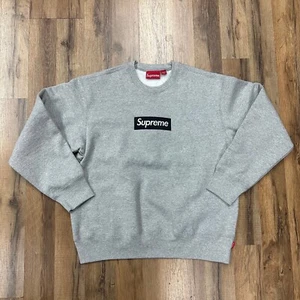 Talla Pequeña Supreme Box Logo Cuello Redondo (FW22) Gris Jaspeado TOTALMENTE NUEVO - Imagen 1 de 2
