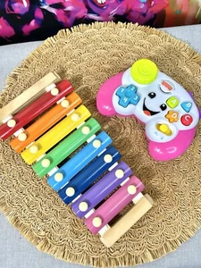 Fisher Price Laugh & Learn Game Controller & Rainbow Xylophone Baby Kids Toys -M - Picture 1 of 2