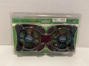 Super Mini USB Notebook Fan Dual Fans for 7" to 17" Laptops with Lights New - Photo 1/8