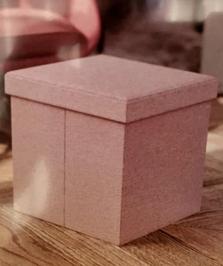 Flexi Storage Ottoman Bench Footrest Stool Box Collapsible Foldable Square Blush - Picture 1 of 4