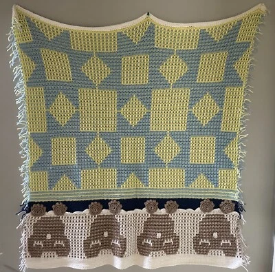 Unique Knitting Vintage 39x34 Inches - Image 1 of 4