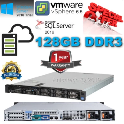 Dell PowerEdge R320 Xeon UPTO 8-CORE E5-2470 64GB 96GB DDR3 H310 1TB SAS HDD - Image 1 of 4