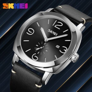 Datum Uhr PU Leder Damen Herren Sport Wasserdicht Quarz SKMEI 9305 Armbanduhren - Bild 1 von 13