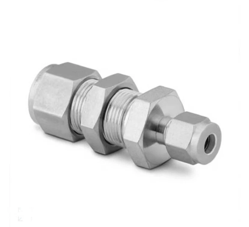 Swagelok SS-600-61-4 Stainless Steel 3/8” x 1/4” bulkhead fitting. - Image 1 of 1