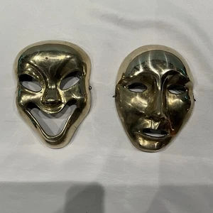 Vintage MASSIVE MESSING Comedy Maske Wanddeko Drama Theater Gesichter - Bild 1 von 6