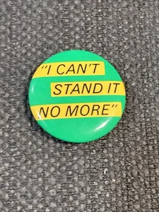 Vintage 1977 Peter Frampton Promo Pin I Can't Stand It No More Button Green VG - Bild 1 von 2