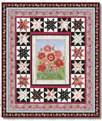 KIT TRAPUNTA Poppy Meadows di Henry Glass 57 x 65 prezzo al pubblico $125 - Immagine 1 di 4