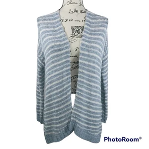 Soft Surroundings Lucie Striped Cardigan Sweater Coastal Casual Size PS - Picture 1 of 8