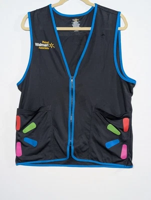 Walmart Employee Vest Adult Medium Blue Full Zip Sleeveless Associate Uniform M - Image 1 of 4