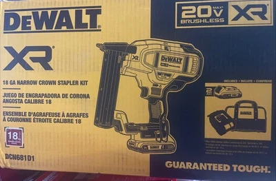 Kit de grapadora inalámbrica DEWALT DCN681D1 20V Foto 1 de 2