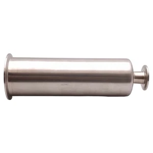 Stainless Steel 316L Sanitary Reducer Pipe, 10.5in Length, 3" & 1" Tri-Clamp - Picture 1 of 6