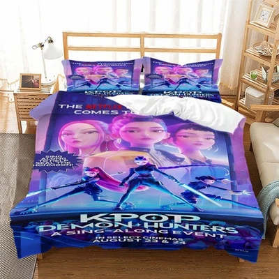 Twin/Full/Queen/King Bed Duvet/Quilt Cover Set KPop Demon Hunters Bedding Sets - Image 1 of 4