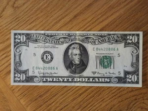 1963A $20 NON-STAR FEDERAL RESERVE NOTE RICHMOND DISTRICT E84420886A  - Picture 1 of 5