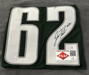 Camiseta estilo profesional autografiada por Jason Kelce Philadelphia Eagles con certificado de autenticidad Pass - Imagen 1 de 5