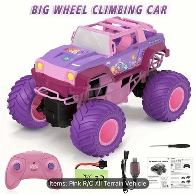 Remote Control Monster Truck for Girls 1:16 Cars Gift 2.4Ghz 4WD RC - Image 1 of 4