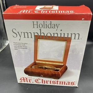 Mr. Christmas Holiday Symphonium Wood Music Box w 16 Discs Carols And Classics - Picture 1 of 12