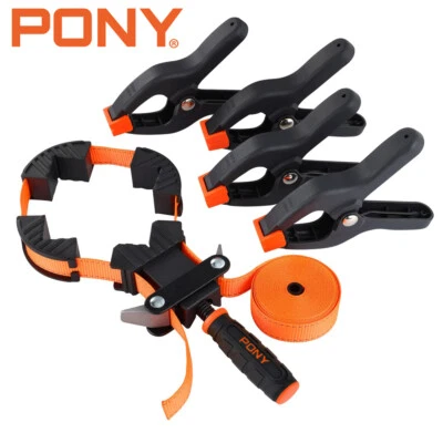 PONY 5-in-1 Band Clamp 6-2/7" Spring Clamp 4PC Frame Clamping Strap Holder Clamp - Image 1 of 4