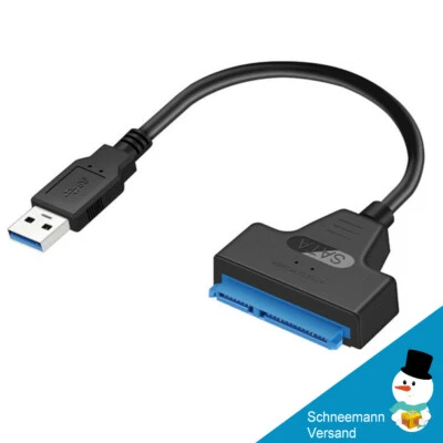 USB 3.0 auf SATA Adapter Kabel Verbindungskabel Festplatte Stecker Strom NEU - Bild 1 von 4