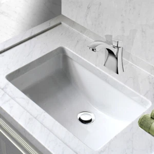 CERAMIC UNDERMOUNT BATHROOM SINK 2214 LOOK ALIKE -WHITE - Picture 1 of 2