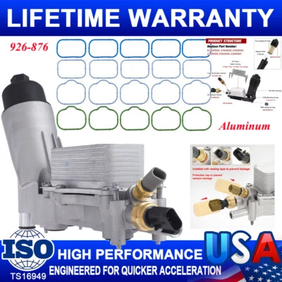 Conjunto de carcasa de filtro de aceite para Chrysler Jeep Cherokee Pacifica 2017 5184294AE Foto 1 de 4