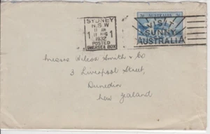 Stamp 1932 Australia 3d Sydney Harbour Bridge plain cover nice Sydney postmark - Picture 1 of 1