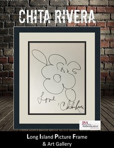 Chita Rivera Signed Self-Portrait Art Custom Framed Display JSA