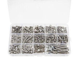 433Pcs Stainless Steel Hex Head Screws Nuts for Axial SCX6 Jeep 1/6 RC Car d