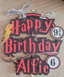 Harry Potter Personalised Cake Topper Birthday Boy Girl - Picture 1 of 3