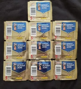 Panini 2018 russia fia world cup 10 pack sticker lot 50 stickers new unopened _ - Picture 1 of 7