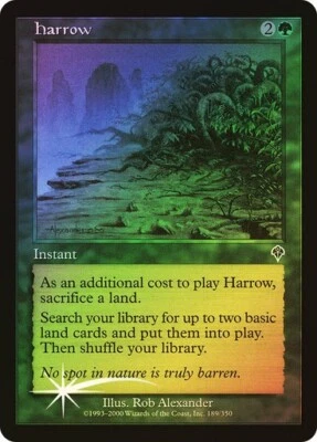 Invasion  MTG  FOIL  Harrow  Magic - Image 1 of 2