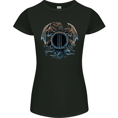 Three Headed Dragon Fantasy SCI-FI Womens Petite Cut T-Shirt - Image 1 of 2