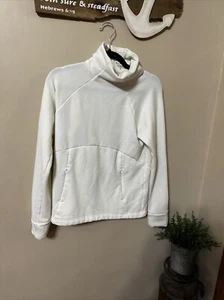 ATHLETA Altitude Polartec Funnel Neck Sweatshirt Women's Size XS White H17 - Picture 1 of 7