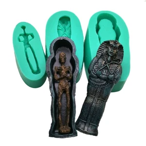 3pcs Halloween Funny Coffin Corpse Silicone Fondant Mold Plaster Cake Chocolate - Picture 1 of 8