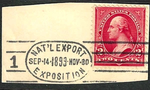 NAT'L EXPORT EXPOSITION Cancel Untyped 2 Cent Washington Bureau 1894-95 US 88F31 - Picture 1 of 2