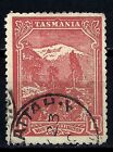 Tasmania Sc 103 / Sg 250 Stamp 1D - A Doubled-Lined Under Crown Wmk 1905 Used
