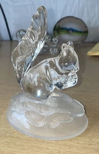 Squirrel Lead Crystal Glass Ornament Cristal D'Arques Mint Condition 6" x 4.5" - Picture 1 of 5