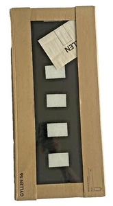 IKEA GYLLEN 56 Glass Light Lamp Panel Cover 22" 56cm Modern Black & White NEW - Picture 1 of 9
