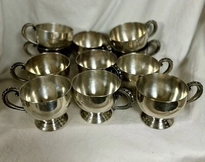 Juego de 11 perforadores plateados, Poole Silver Co., buen estado Foto 1 de 4