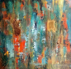 ORIGINAL OIL PAINTING COLOR THERAPY abstract ART by Vlad Pronkin 2025 COMP. 1 - Picture 1 of 6