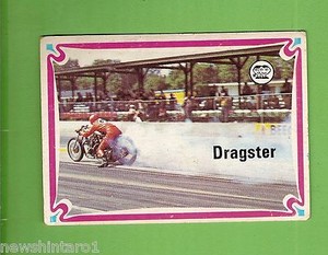 #D215. 1974  SCANLENS CHOPPERS & HOT BIKES CARD #17  DRAGSTER